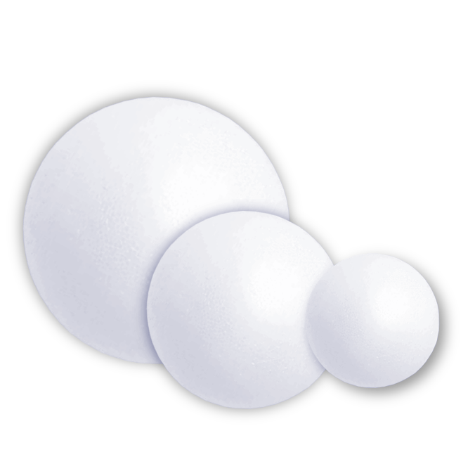 Boules de polystyrène 80mm blanc